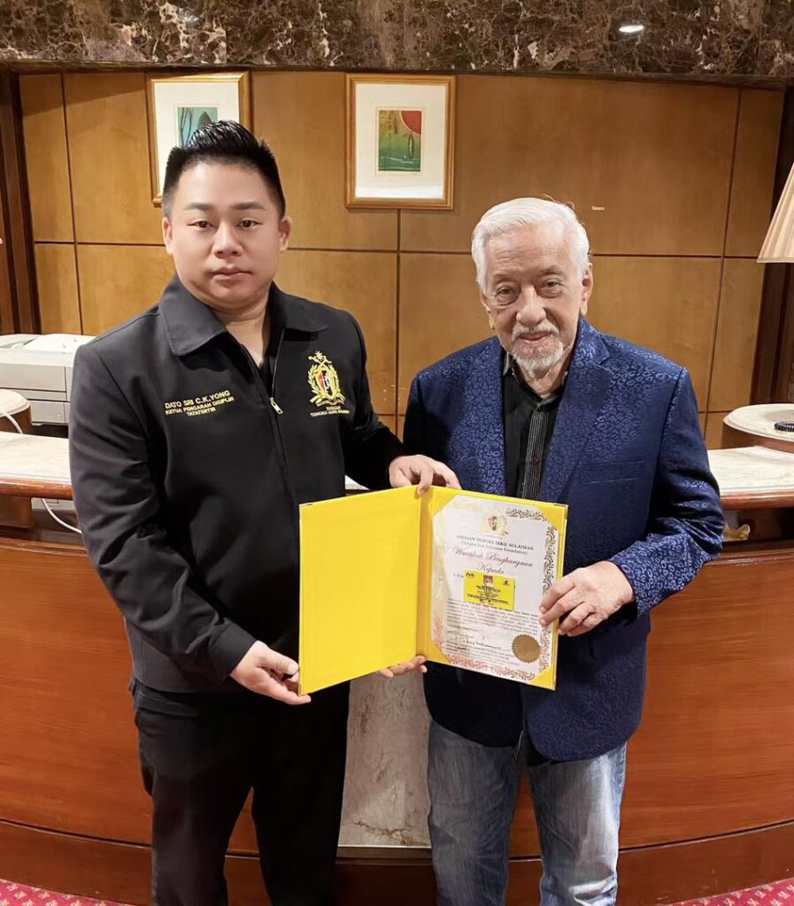 YM DATO SRI SC 皇室拿督斯里谢家荣 被委任即日起执行任命为 马来西亚森美兰州皇室YAM TENGKU JARIL 纪律与廉政 总监